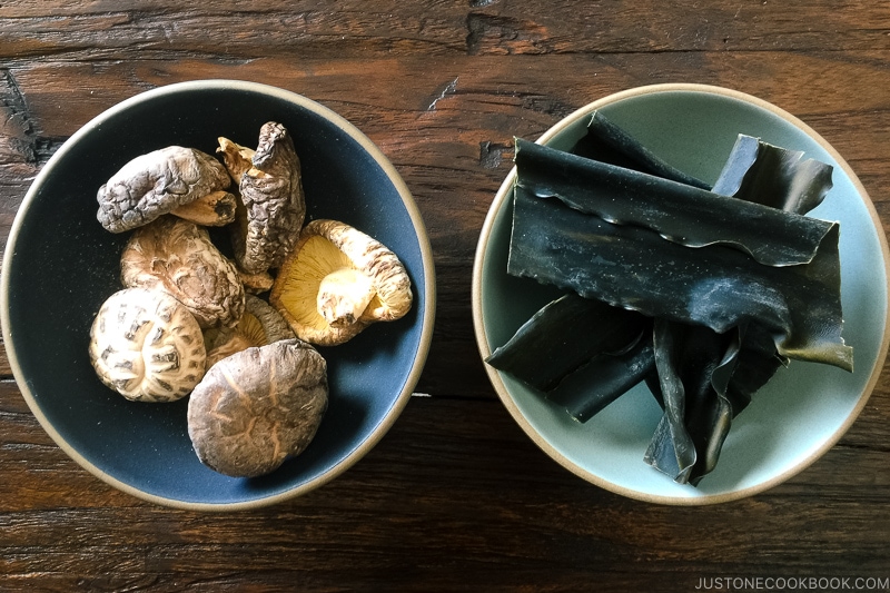 Dried Shiitake Mushrooms and Kombu