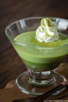 Green Tea Pudding | Easy Japanese Recipes at JustOneCookbook.com