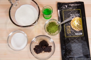 Green Tea Pudding Ingredients