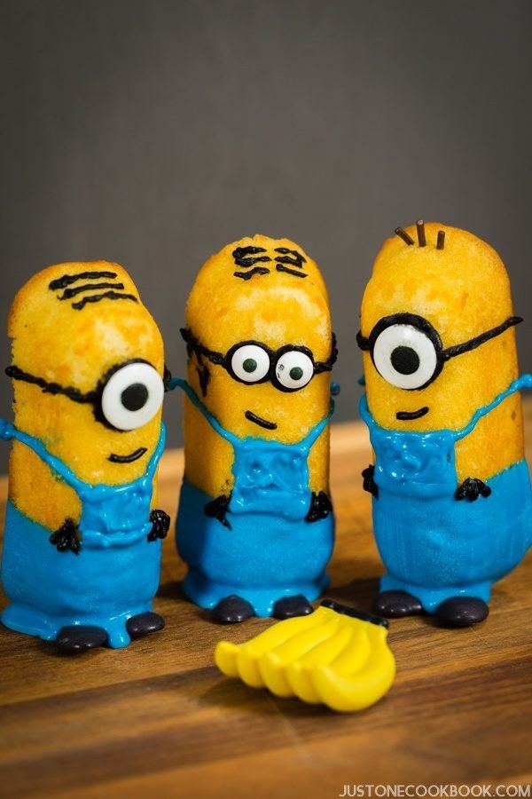 Twinkie Minions on a table.