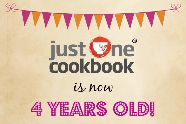 Just One Cookbook 4 Years Old