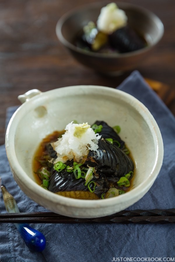 Eggplant Agebitashi 茄子の揚げ浸し Eggplant Agebitashi 茄子の揚げ浸し