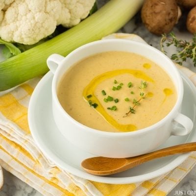 Creamy Roasted Cauliflower Soup | JustOneCookbook.com