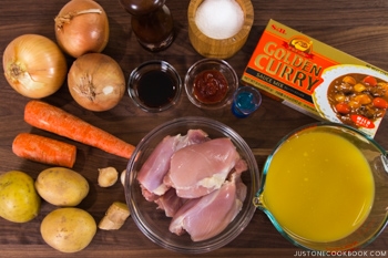 pressure cooker Japanese curry ingredients