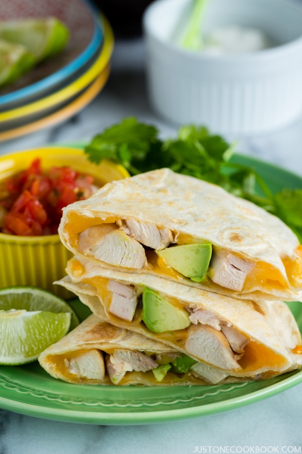 Teriyaki Chicken Quesadilla | Easy Japanese Recipes at JustOneCookbook.com