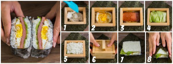 Onigirazu Mold Instructions Diagram | Easy Japanese Recipes at JustOneCookbook.com