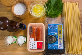 Mentaiko Pasta Ingredients