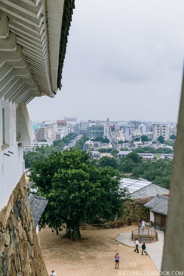 view of city around himejio castle