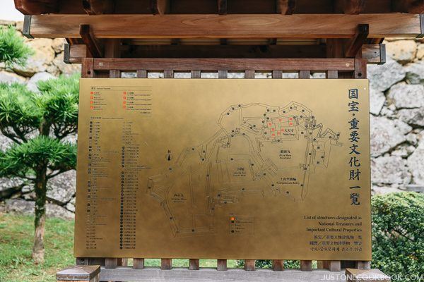map of himeji castle