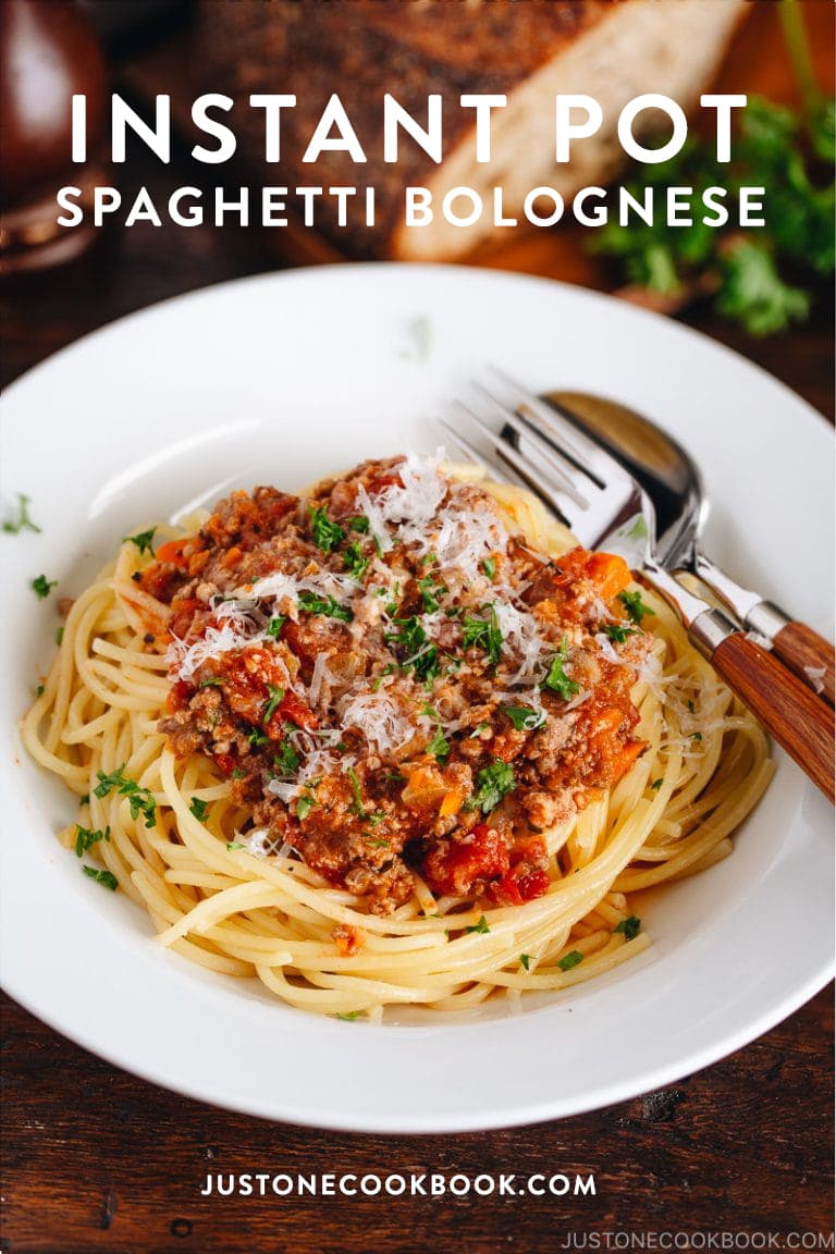 Pressure Cooker Spaghetti Bolognese • Just One Cookbook