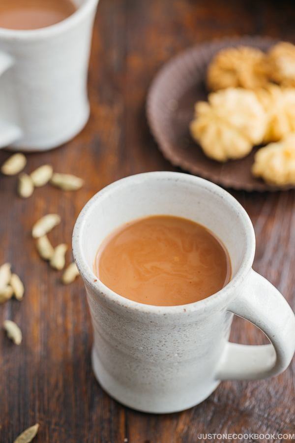 Masala Chai in a tea cup.