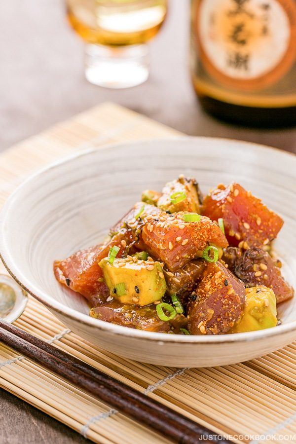 Tuna Poke in a bowl.