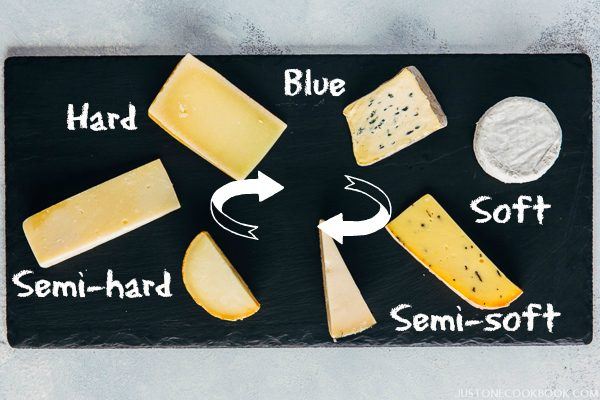 Cheese on the board.