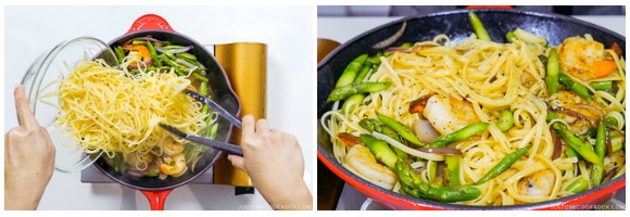 Easy Wafu Pasta with Shrimp and Asparagus 11