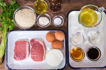 Baked Katsudon Ingredients