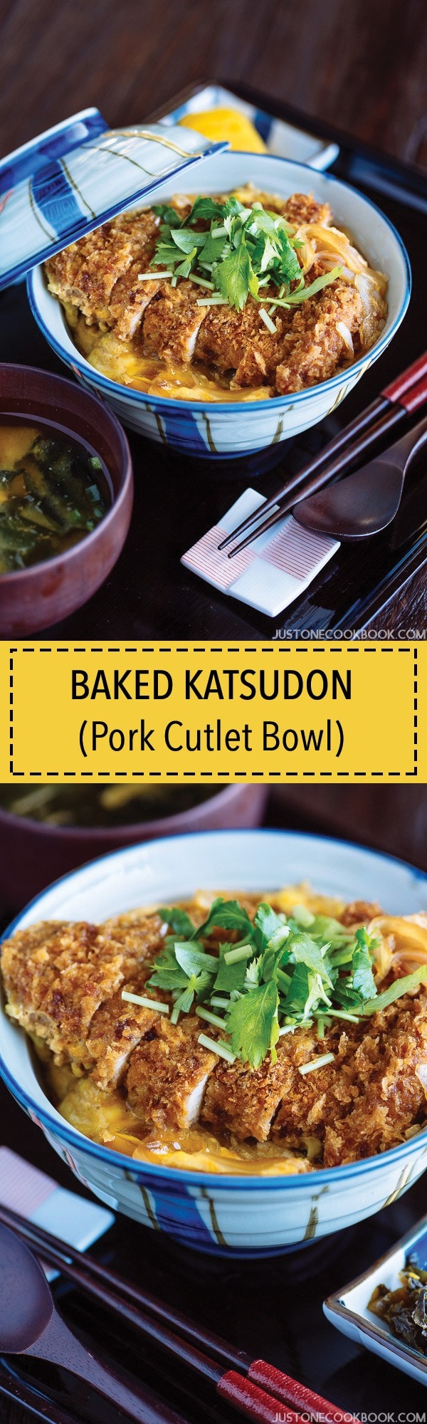 Baked Katsudon 揚げないカツ丼 • Just One Cookbook
