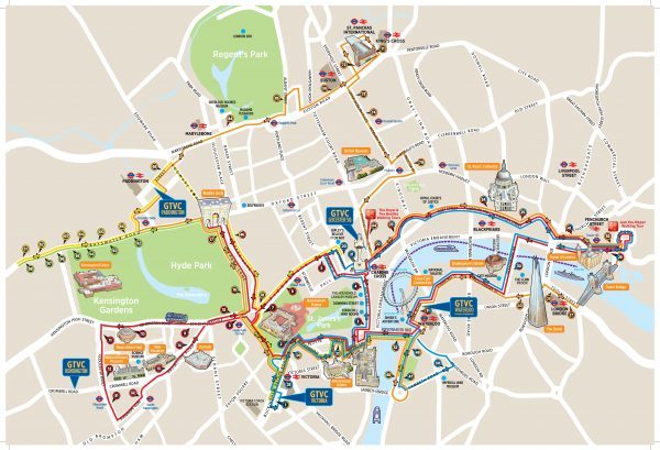 Hop on Hop Off Bus London Route Map