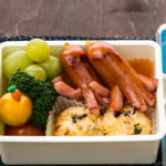 Octopus shape sausage bento.