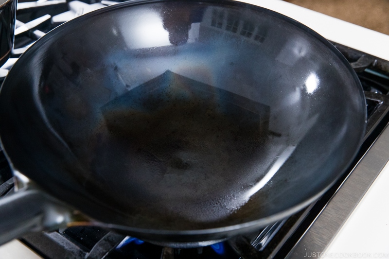 smoking oil on a wok - How to Season a Wok | www.justonecookbook.com