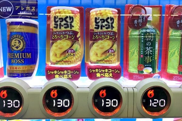 Corn Potage Vending Machine.