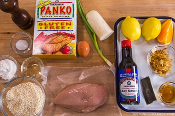 GF Baked Chicken Katsu Ingredients
