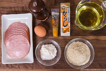 Ham Katsu Ingredients