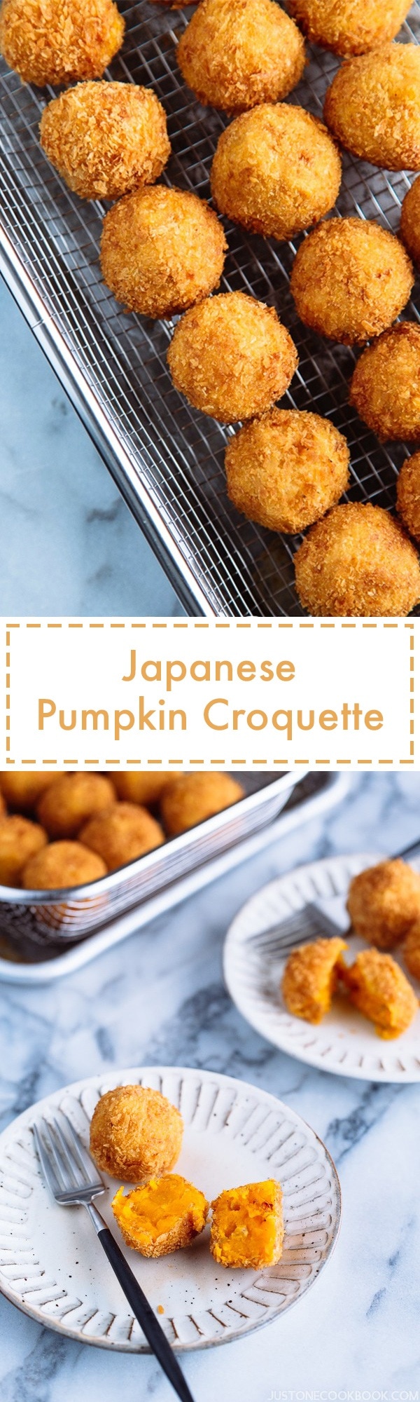Kabocha Croquettes (Korokke) かぼちゃコロッケ • Just One Cookbook