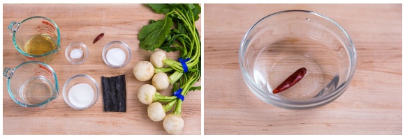 Pickled Chrysanthemum Turnip Ingredients