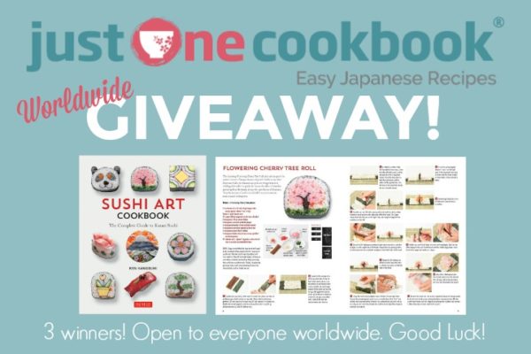 Sushi Art Cookbook The Complete Guide to Kazari Sushi by Ken Kawasumi giveaway on JustOneCookbook.com