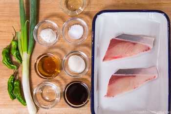 Yellowtail Teriyaki Ingredients