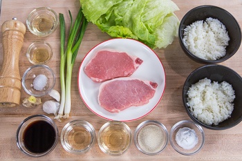 Teriyaki Pork Donburi Ingredients