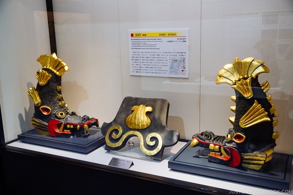 roof tile display inside Hiroshima castle | JustOneCookbook.com