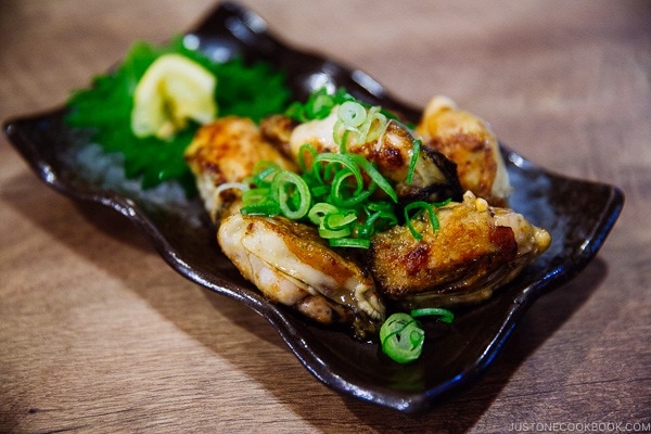 oysters cooked over steel grill at Mitchan in Hiroshima | Hiroshima Japan Guide JustOneCookbook.com