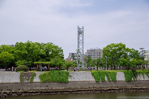 peace clock tower in Hiroshima Peace Memorial Park | JustOneCookbook.com