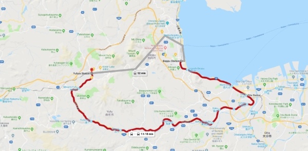 Beppu to Yufuin Google Map - Yufuin Travel Guide | justonecookbook.com