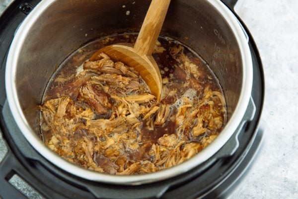 Flavorful and fall-apart tender Asian Pulled Pork in the Instant Pot.