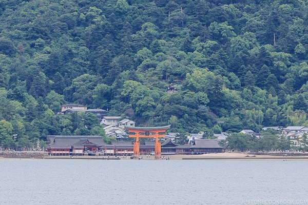 Itsukushima Shrine Torii Gate during low tide | JustOneCookbook.com