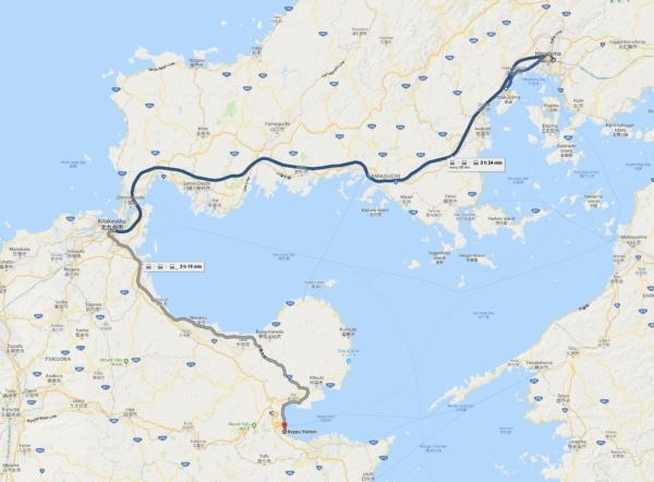 Google map of Miyajima and Beppu | justonecookbook.com