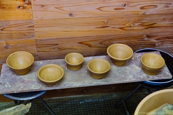 just finished pottery at とうき pottery shop - Yufuin Travel Guide | justonecookbook.com