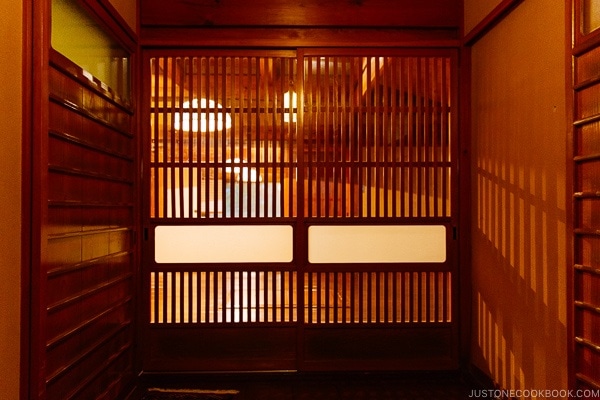 guest room door at Musouen Hotel 山のホテル 夢想園 - Yufuin Travel Guide | justonecookbook.com
