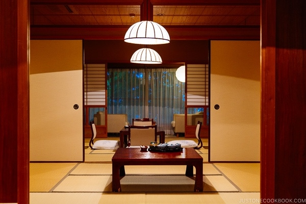 Japanese guest room at Musouen Hotel 山のホテル 夢想園 - Yufuin Travel Guide | justonecookbook.com