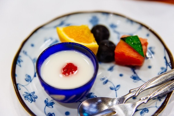 dessert at Musouen Hotel 山のホテル 夢想園 - Yufuin Travel Guide | justonecookbook.com