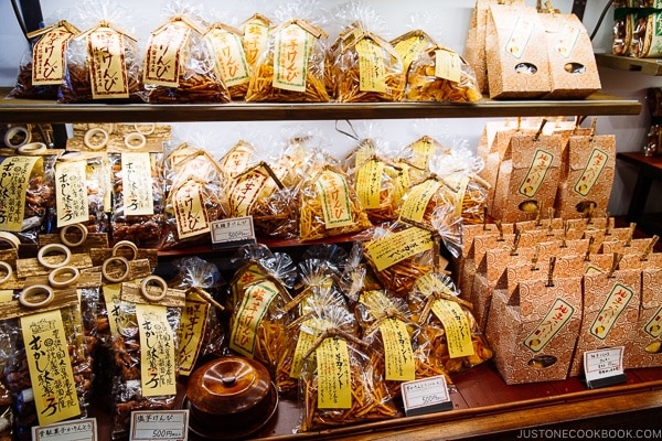 local snacks on display - Yufuin Travel Guide | justonecookbook.com