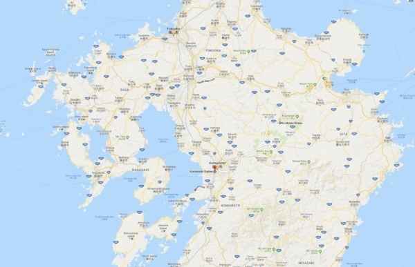 Google Map Kurokawa Onsen to Kumamoto | Justonecookbook.com