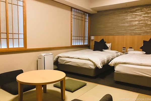 guest room at Hotel Dormy Inn Kumamoto - Kumamoto Travel Guide | justonecookbook.com