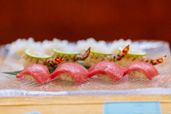 nigiri sushi at Sushi Yamanaka - Fukuoka Travel Guide | justonecookbook.com