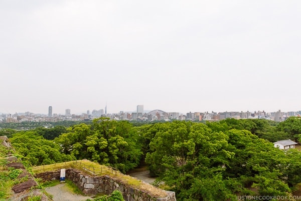 View of Fukuoka city from Fukuoka Castle - Fukuoka Travel Guide | justonecookbook.com