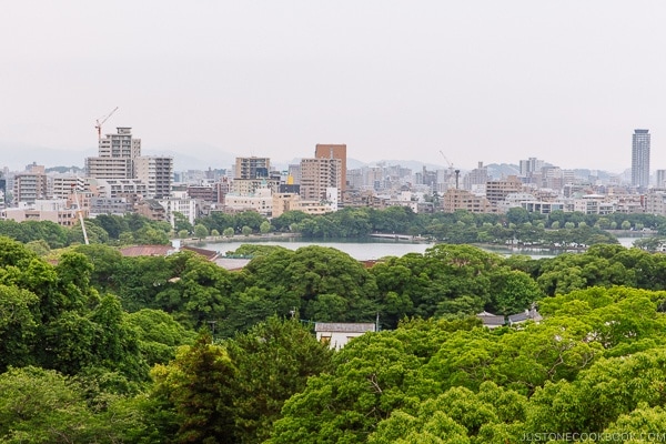 View of Fukuoka city from Fukuoka Castle - Fukuoka Travel Guide | justonecookbook.com