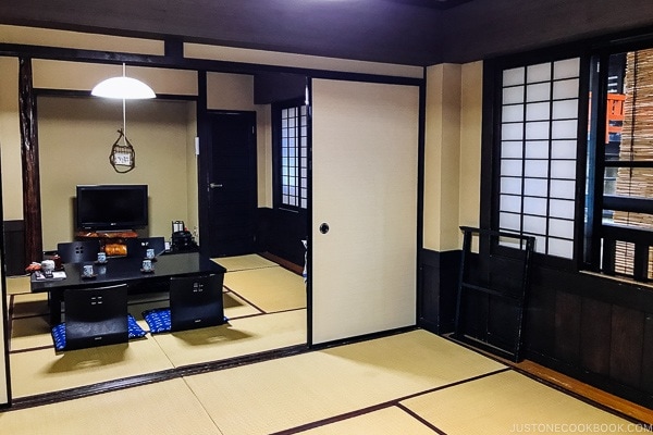 guest room at Shinmei-kan 山の宿 新明館 Kurokawa Onsen Travel Guide | justonecookbook.com