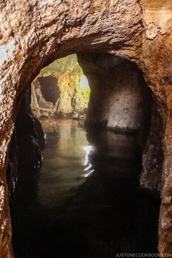 cave hot springs Shinmei-kan 山の宿 新明館 Kurokawa Onsen Travel Guide | justonecookbook.com